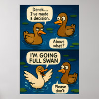 Funny Duck Comic - Going Full Swan Meme