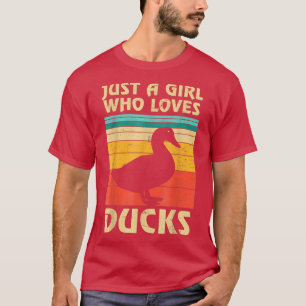 Funny Duck Costume For Girls Kids Duck Farmer Hunt T-Shirt