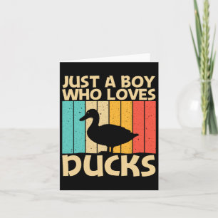 Funny Duck Design For Boys Kids Duck Farmer Huntin Card
