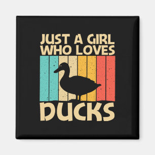 Funny Duck Design For Girls Kids Duck Farmer Hunti Magnet