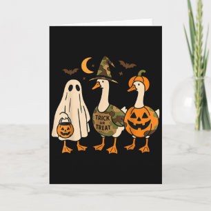 Funny Duck Duck Boo Halloween Costume Duck  Card