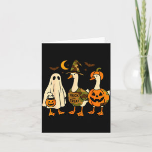 Funny Duck Duck Boo Halloween Costume Duck  Card