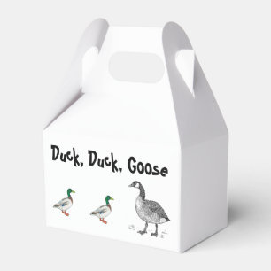 Funny Duck Duck Goose Cartoon, Kids Game Pun Favour Box