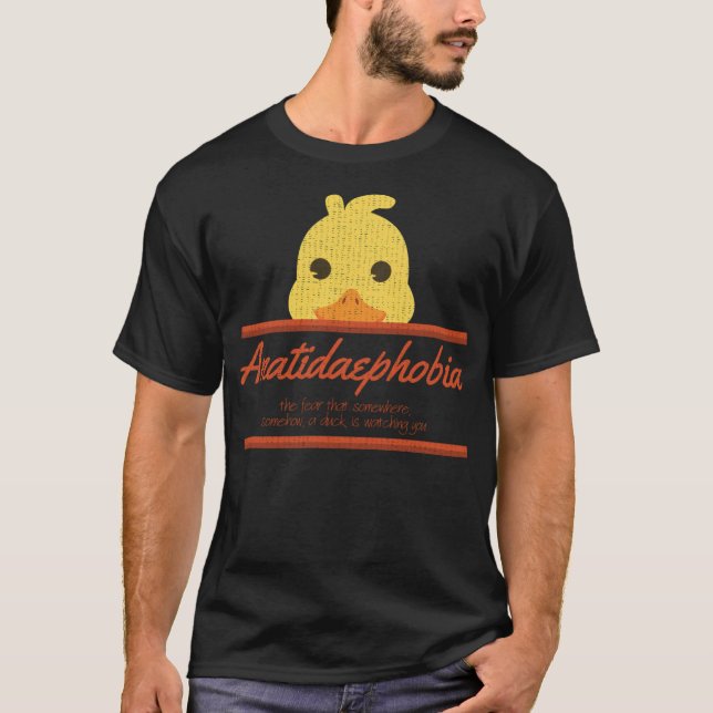 Funny Duck Farm Animal Anatidaephobia Duck waterco T-Shirt (Front)
