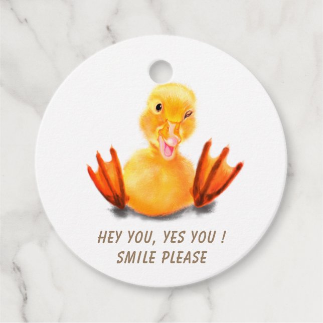 Funny Duck Gift Tags - Custom Text (Front)