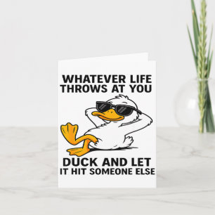 Funny Duck Graphic Men Women Funny Quote Card