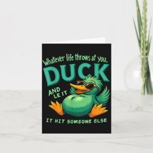 Funny Duck Graphic Men Women Teens Funny Quote Card