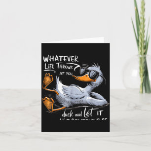Funny Duck Graphic Tee Men Women Funny Quote  Card