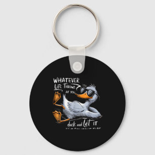 Funny Duck Graphic Tee Men Women Funny Quote  Key Ring