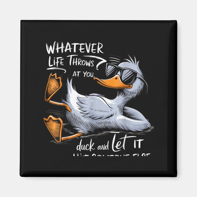 Funny Duck Graphic Tee Men Women Funny Quote  Magnet (Front)