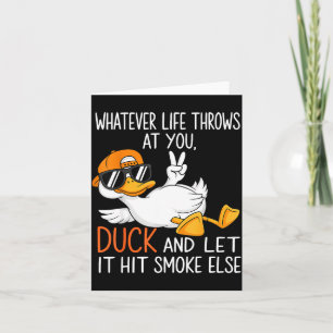 Funny Duck Graphic Tees Men Women Funny Quote  Card