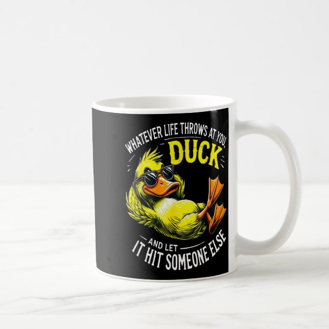 Funny Duck Graphic Tees Men Women Funny Quote  Coffee Mug (Right)