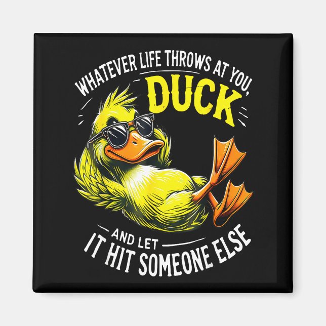 Funny Duck Graphic Tees Men Women Funny Quote  Magnet (Front)