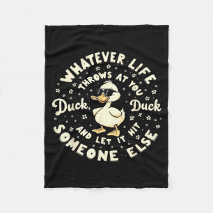 Funny Duck Graphic Tees Men Women Teens Funny Quot Fleece Blanket