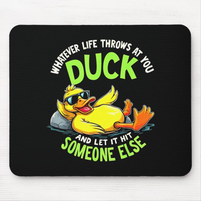 Funny Duck Graphic Tees Men Women Teens Funny Quot Mouse Pad (Front)