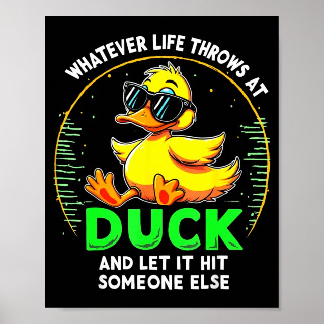 Funny Duck Graphic Tees Men Women Teens Funny Quot Poster (Front)