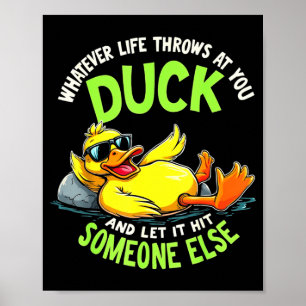 Funny Duck Graphic Tees Men Women Teens Funny Quot Poster