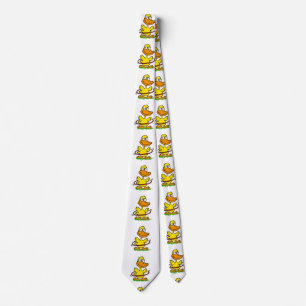 Funny duck hula hoop Choose background colour Tie