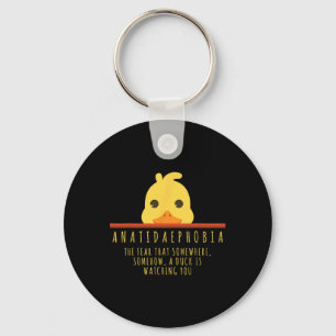 Funny Duck Hunting Anatidaephobia Farm Animal Duck Key Ring