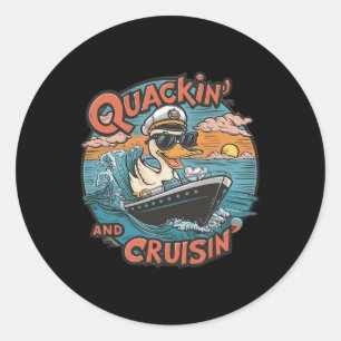 Funny Duck Hunting Hiding  Classic Round Sticker