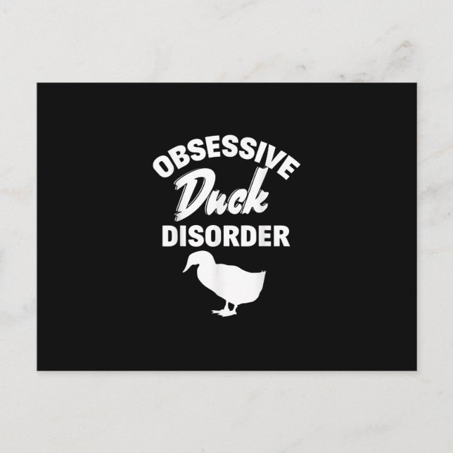 Funny Duck Hunting Odd Obsessive Duck Disorder Postcard (Front)
