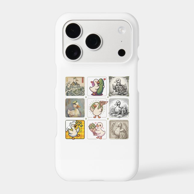 Funny Duck Illustration Grid Art (Back)