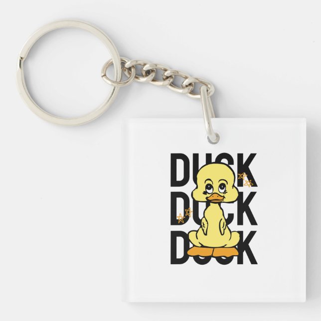 Funny Duck  Key Ring (Front)