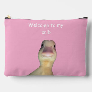 Funny Duck Meme – “Welcome to My Crib” Cute Animal Accessory Pouch