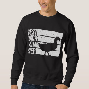 Funny Duck Mum Art For Women Girls Mother's Day Du Sweatshirt