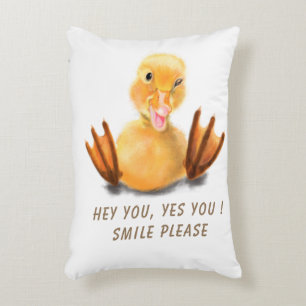 Funny Duck Pillow Smile - Custom Text