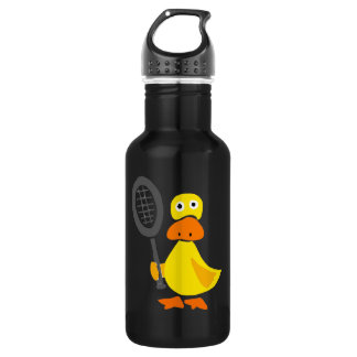Funny Duck Playing Tennis Cartoon 532 Ml Water Bottle
