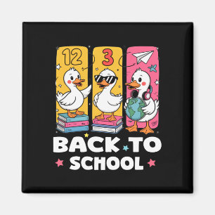 Funny duck school squad first day of school for magnet