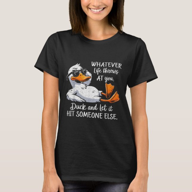Funny Duck Shirt Funny Quote Graphic Tees For Men  (Front)