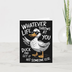 Funny Duck Shirt Funny Quote Graphic Tees For Men  Card