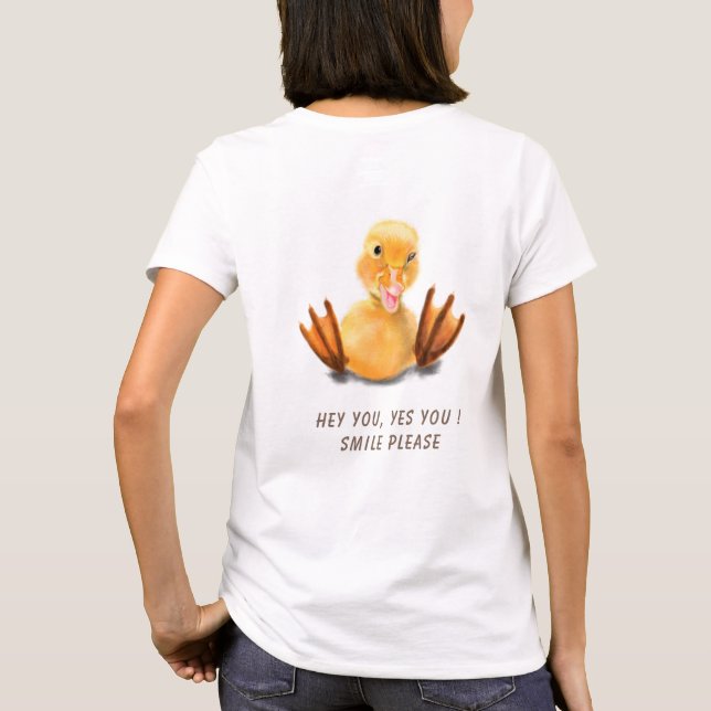 Funny Duck T-Shirts- Custom Text T-Shirt (Back)