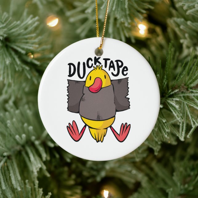 Funny Duck Tape Ceramic Tree Decoration (Tree)