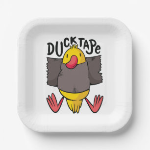 Funny Duck Tape Paper Plate