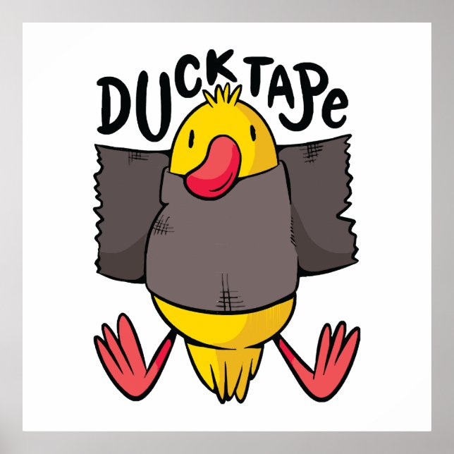 Funny Duck Tape Poster (Front)