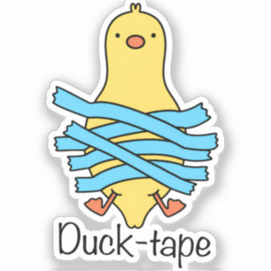 Funny Duck Tape Pun Cute Duck Duct Tape Humour Des