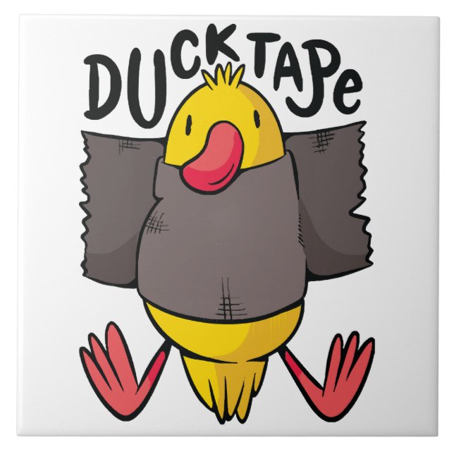 Funny Duck Tape Tile (Front)