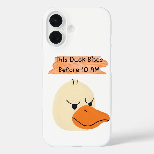 Funny Duck – “This Duck Bites Before 10 AM”  Case-Mate iPhone Case (Back)