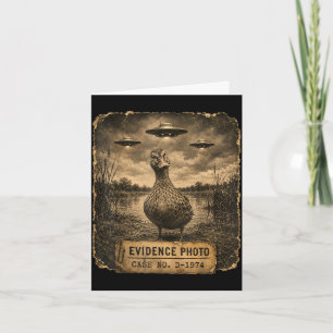 Funny duck ufo evidence photo alien humour  card