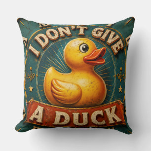 Funny Duck Vintage Farmhouse Bathroom Decor Cushion