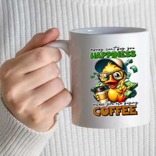 Funny Duck Wearing Glasses Coffee Quote Mug