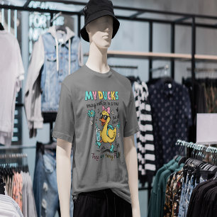 Funny Ducks Not In A Row  T-Shirt