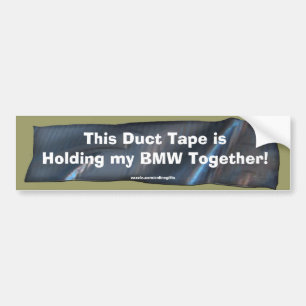 Funny Duct Tape Bumper Sticker for BMW Cars