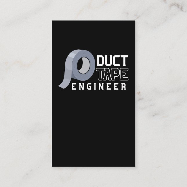 Funny Duct Tape Engineer Lazy Husband Father Business Card (Front)