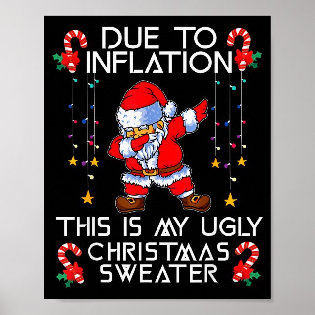 Funny Due To Inflation This Is My Ugly Christmas S Poster (Front)