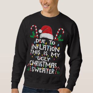Funny Due to Inflation Ugly Christmas Sweaters