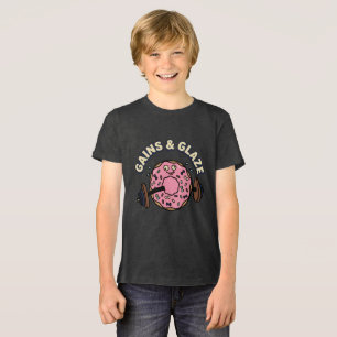 Funny Dumbbell Doughnut Gym Food Retro Tri-Blend Shirt
